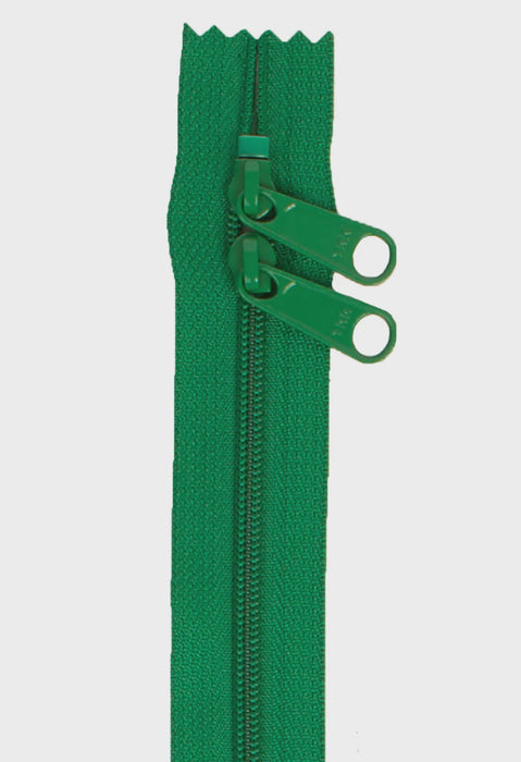 Double Slide Jewel Green 30in Handbag Zipper | ByAnnie