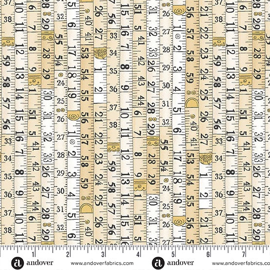 Atelier Cream Measurements fabric - MU-136-Q