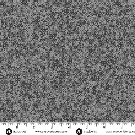 Fairy Rings Charcoal fabric - A-1505-C