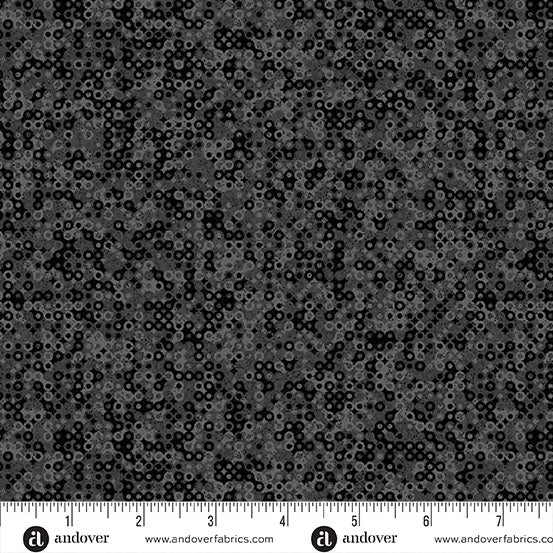 Fairy Rings Coal fabric - A-1505-K