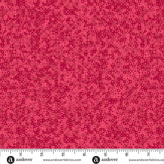 Fairy Rings Scarlet fabric - A-1505-R