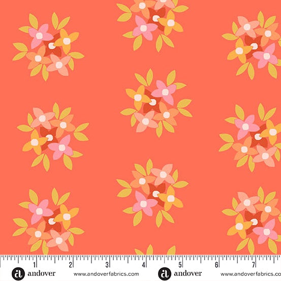Friday Night Posy Grande Tomato fabric A-1559-O