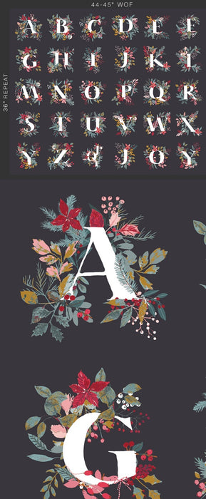 Jingle All the Letters fabric | Adventale collection ADV25918