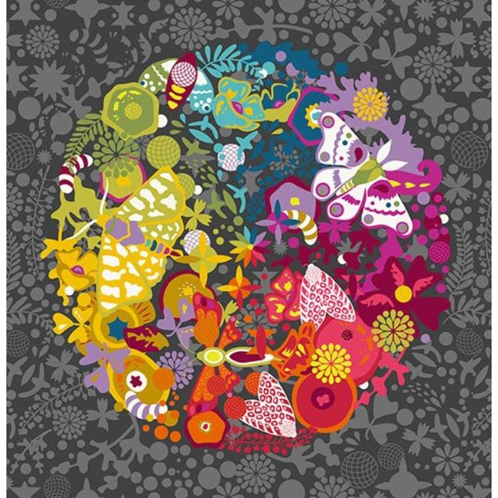 Art Theory Night 108in backing fabric AW-1448-K - Color Wheel collection by Alison Glass