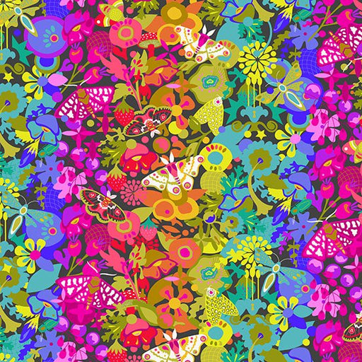 Art Theory Night 108 inch backing quilting fabric AW-1449-K - Color Wheel collection by Alison Glass

