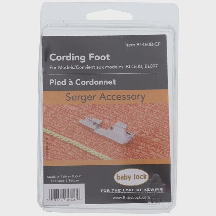 Baby Lock Cording Foot BL460B-CF