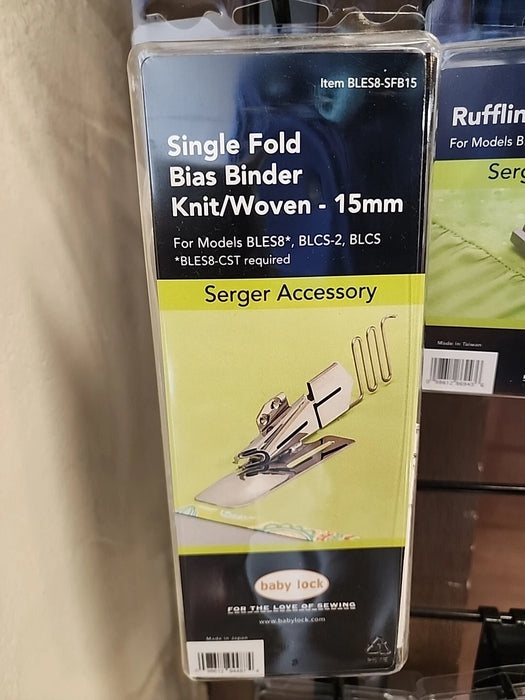 Baby Lock Single Fold Bias Binder Knit/Woven 15MM  BLES8-SFB15