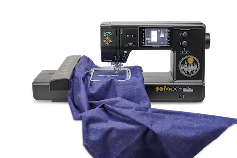 bernette 79 Harry Potter sewing and embroidery machine with fabric