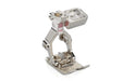 Bernina #1D Reverse Pattern Presser Foot, primarily silver in color, designed for use with sewing machines to create precise stitching.