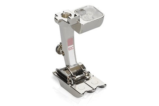 Bernina #60C Double Cord Presser Foot designed for sewing machines, featuring metal construction with two parallel cords.