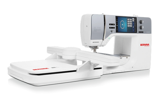 Bernina 770 Pro sewing and embroidery machine at an angle
