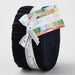 Jelly roll of Bella solid black 2-1/2” strips. 