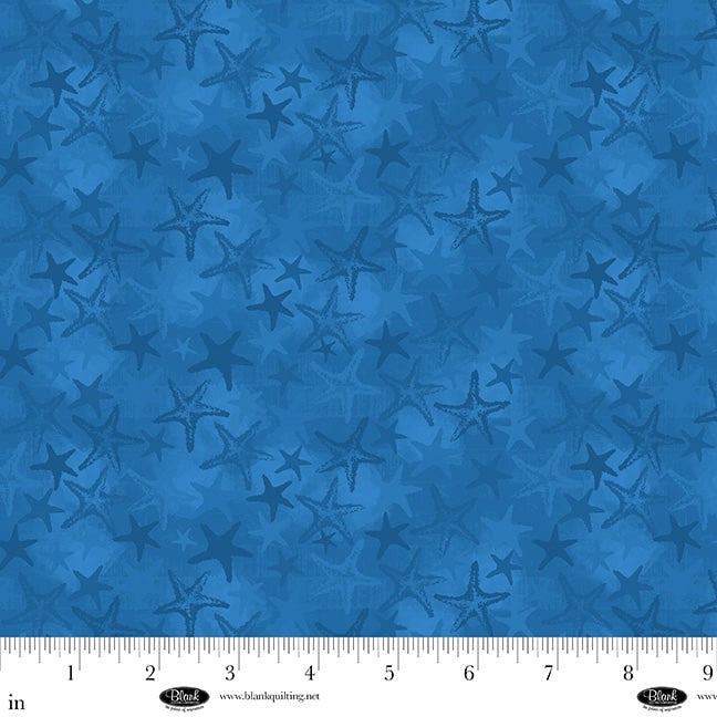Seatopia Navy Tonal Starfish fabric - 4556-77