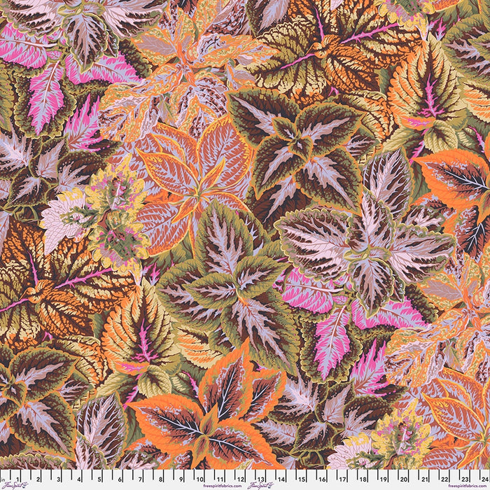 Bold Leaves in Brown Kaffe Fassett Collective August 2025 fabric