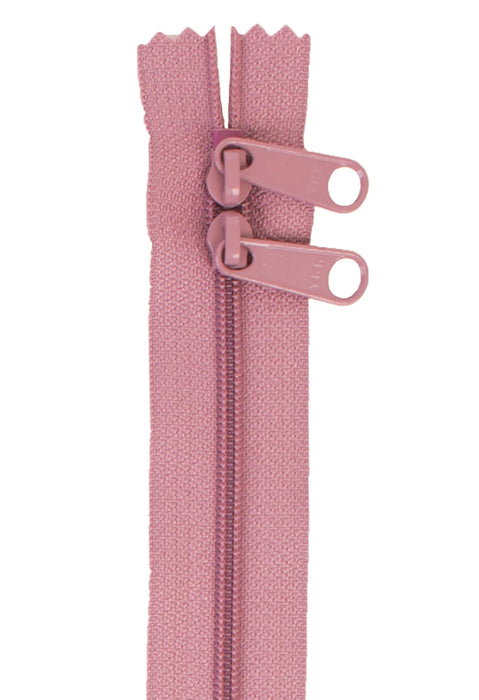 Double Slide Dusty Rose 30in Handbag Zipper | ByAnnie