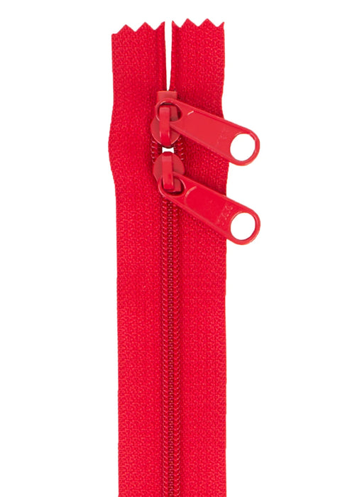 Double Slide Hot Red 30in Handbag Zipper | ByAnnie