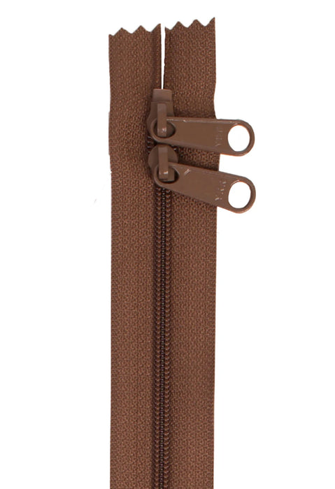Double Slide Seal Brown 30in Handbag Zipper | ByAnnie