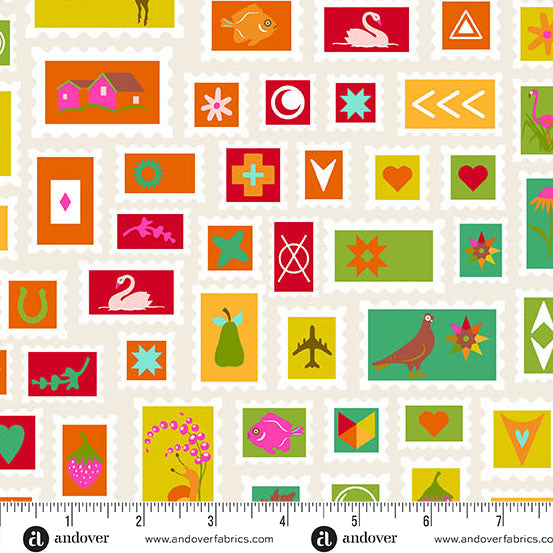 Collector Day fabric A-1125-K - Color Wheel collection by Alison Glass
with ruler
