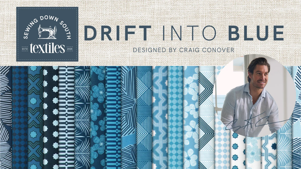 Drift Into Blue Fabric Collection by Craig Conover at Flash Sew & Quilt Florida