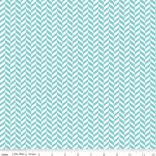Effervescence Herringbone Aqua