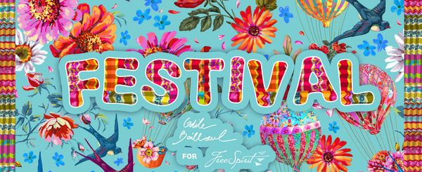 Festival fabric collection by Odile Bailloeul