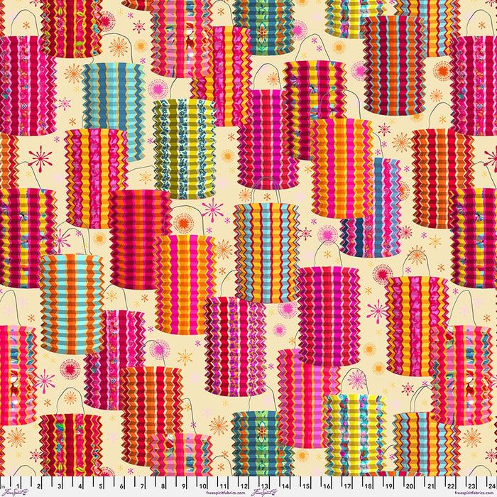 Festival Lanterns Cream fabric by Odile Bailloeul | FreeSpirit Fabrics