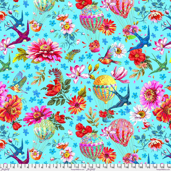 Festival Memory Blue fabric by Odile Bailloeul | FreeSpirit Fabrics