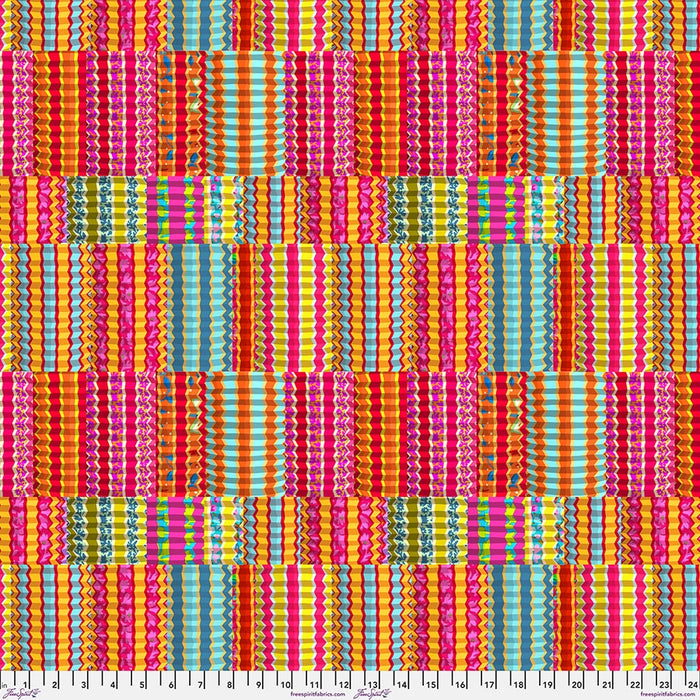 Festival Zig Zag Bright fabric by Odile Bailloeul | FreeSpirit Fabrics
