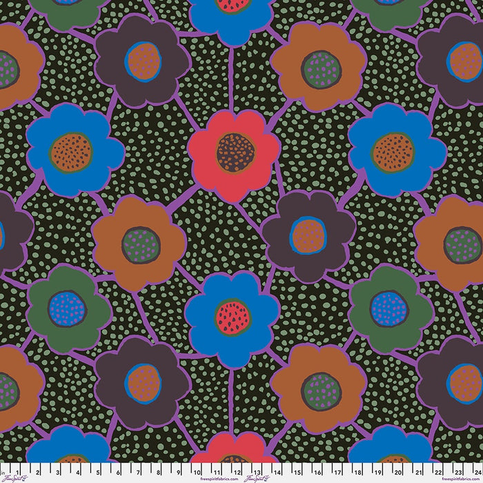 Floral Connections in Dark Kaffe Fassett Collective August 2025 fabric