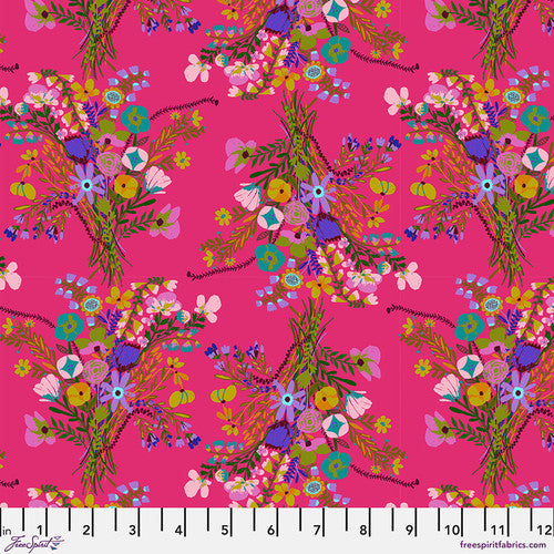 Bundles of Joy Magenta fabric - Harmony fabric collection

