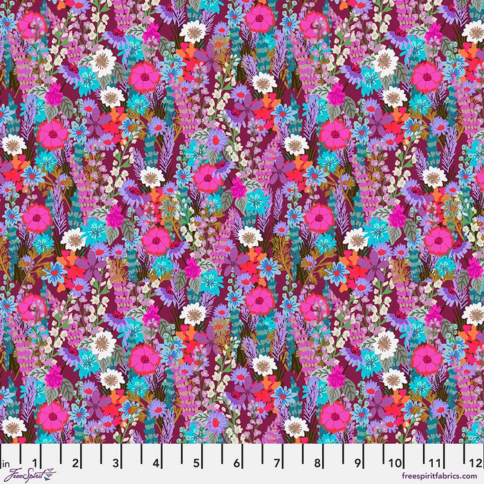 Garden Glow Multi fabric | Floral Fiesta collection