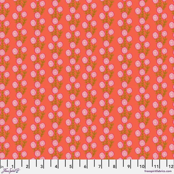 La Flor Coral fabric | Floral Fiesta collection