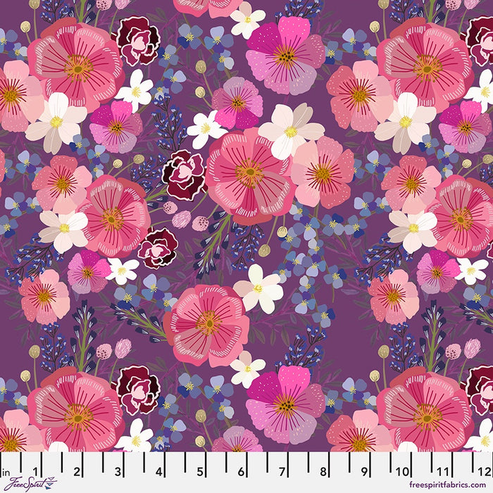 Petal Parade Purple fabric | Floral Fiesta collection