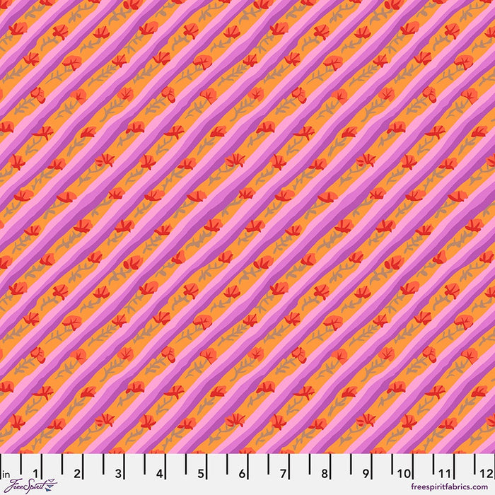From the Archives by Kaffe Fasset Diagonal Poppy Lavender fabric