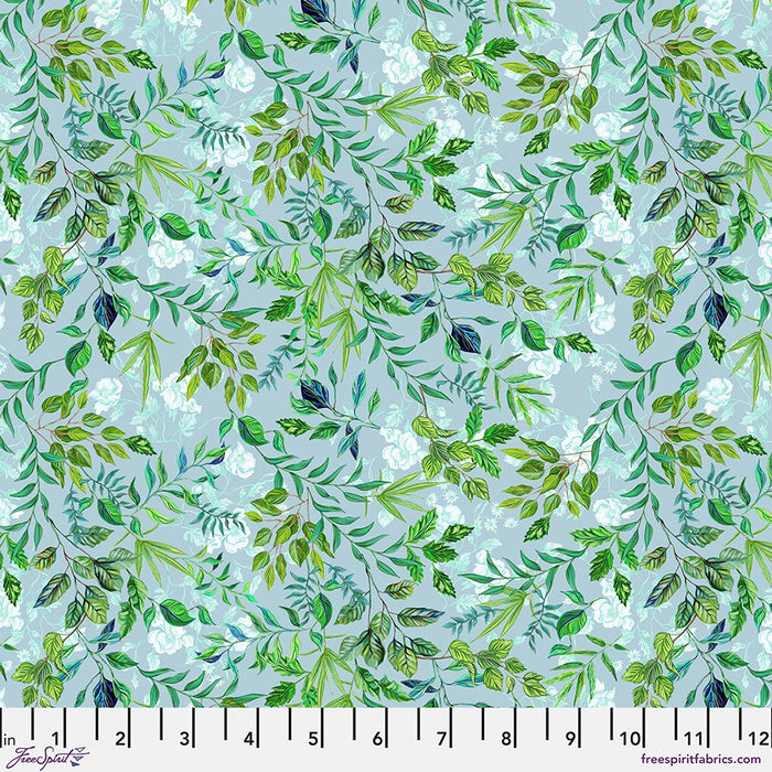 Moonlit Canopy on Seaglass fabric | In Full Bloom fabric collection