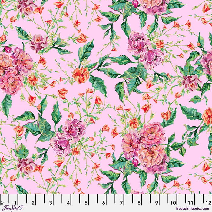 Rose Garden on Blush fabric | In Full Bloom fabric collection