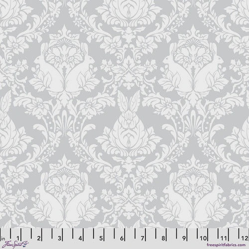True Colors by Tula Pink - Ghost Bunny Whisper fabric
