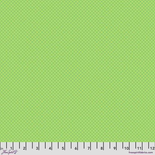 True Colors by Tula Pink - On the Grid Apple fabric
