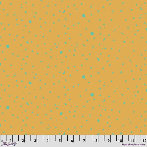 True Colors by Tula Pink - Space Sprinkles Papaya fabric
