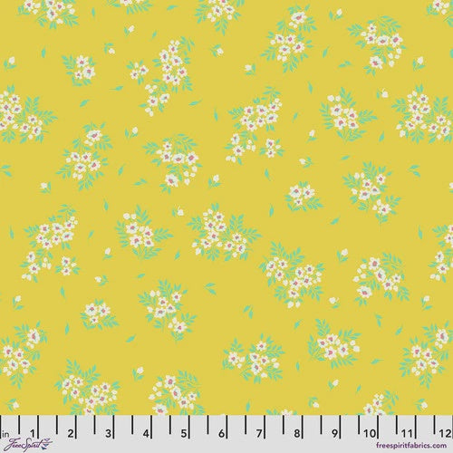 True Colors by Tula Pink - What a Ditz Buttercup fabric
