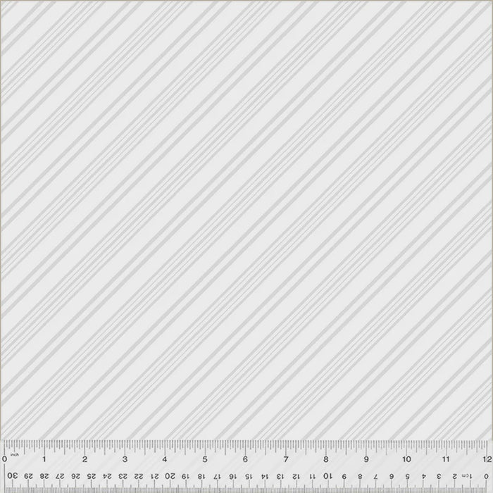 Frosting Bias Stripe White on White Cotton fabric