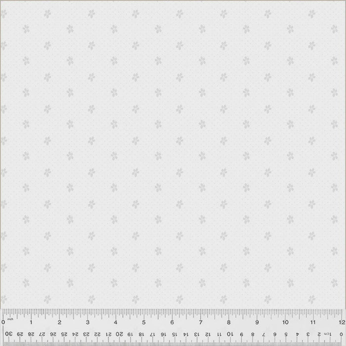 Frosting Pin Dot Ditsy White on White Cotton fabric