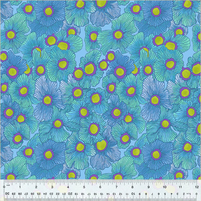 Goodness Gracious! Back in the Day Blue fabric yardage