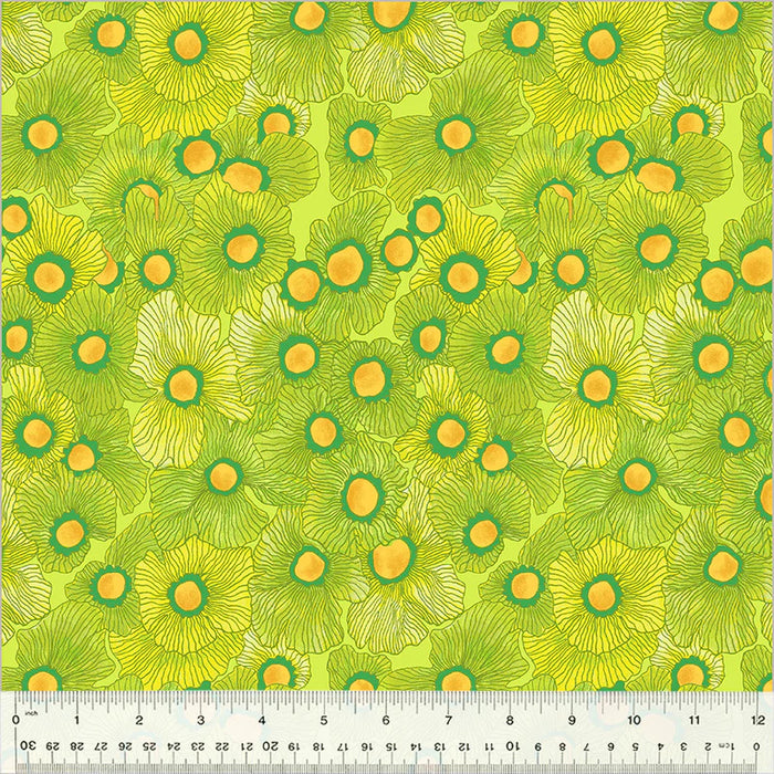 Goodness Gracious! Back in the Day Lime fabric yardage