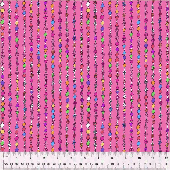 Goodness Gracious! Beaded Necklace Pink fabric yardage