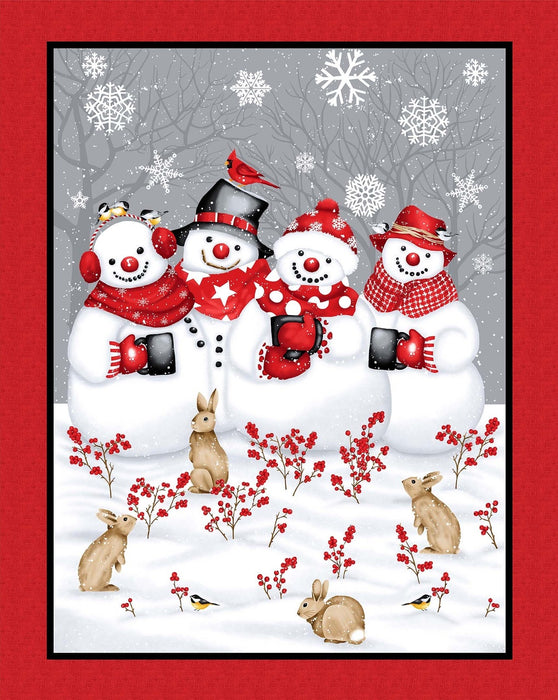 Snow Crew Minky 48" Snowmen Panel Multi fabric - 2099PMK-89 Multi