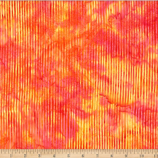 Hoffman Fabrics Bali Batik Skinny Stripes Pumpkin fabric R2284-192-PUMPKIN