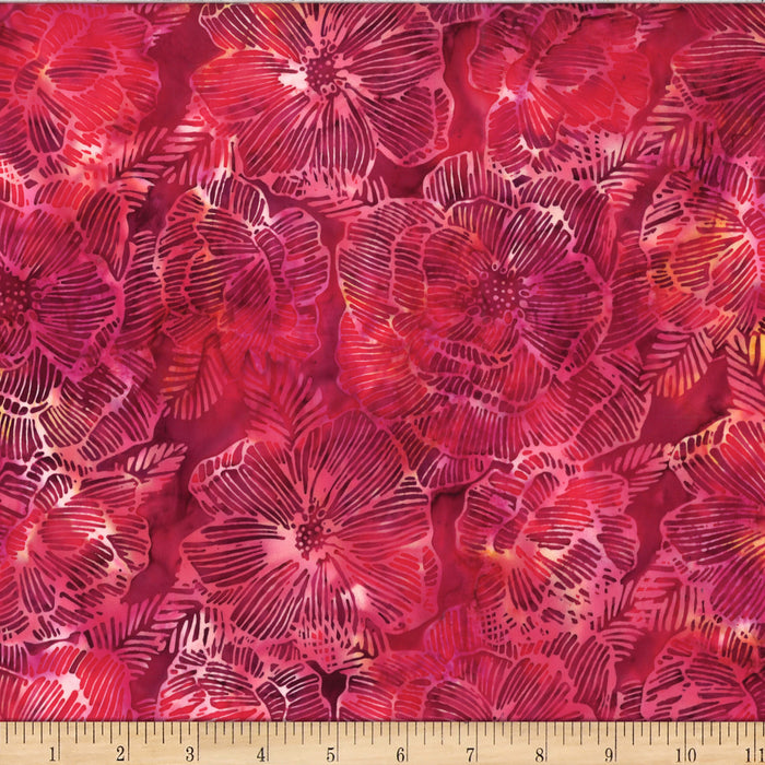 Hoffman Fabrics Batik Ruby Red Garnet fabric X2621-231 GARNET