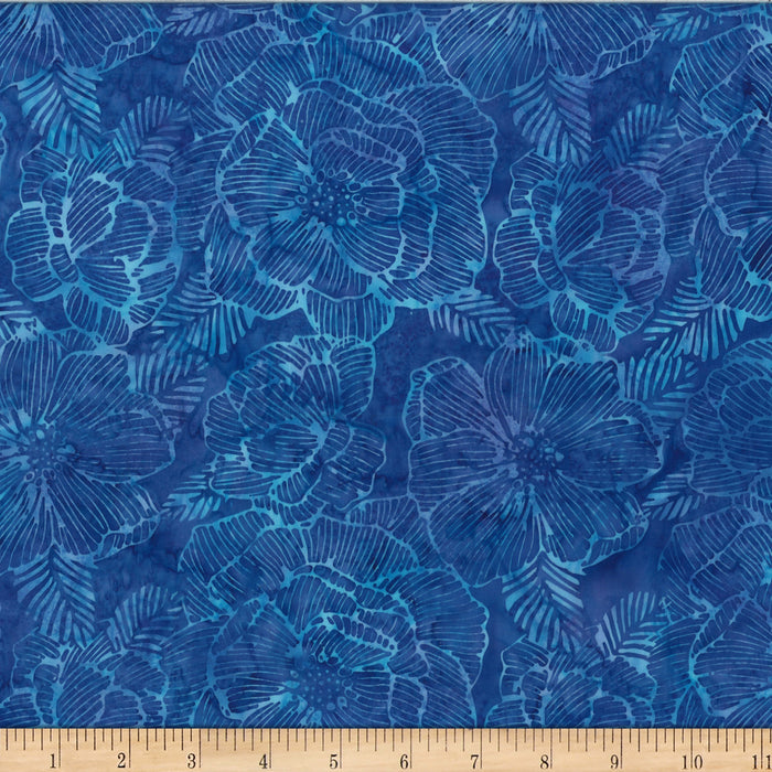 Hoffman Fabrics Batik Wisteria Blooms Wisteria blue fabric X2621-229 WISTERIA