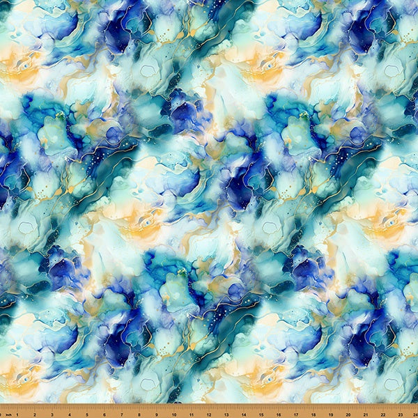 Hoffman Fabrics Flourish Ocean fabric X5628-73-Ocean